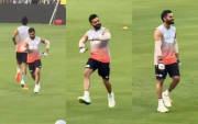 Virat Kohli playfully mocks Arshdeep Singh (image via X)