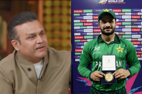 Virender Sehwag Sahibzada Farhan (Image credit Twitter - X) 