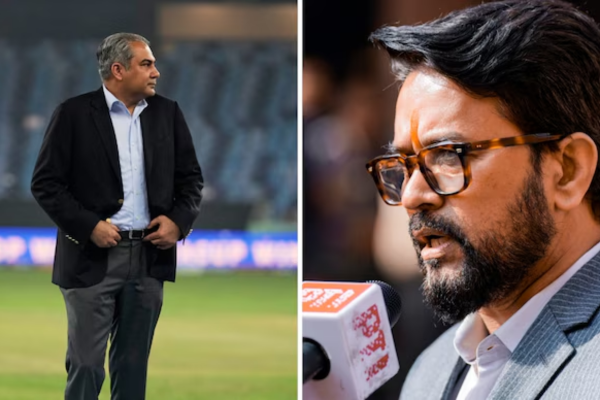 Mohsin Naqvi and Anurag Thakur (Image credit Twitter - X)