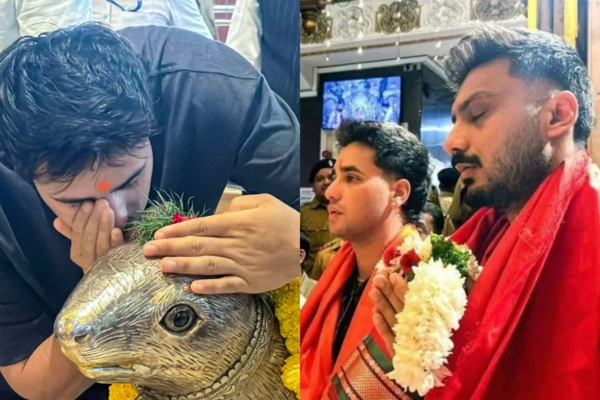 Abhishek Sharma Mooshak at Siddhivinayak Temple (Image credit Twitter - X) 