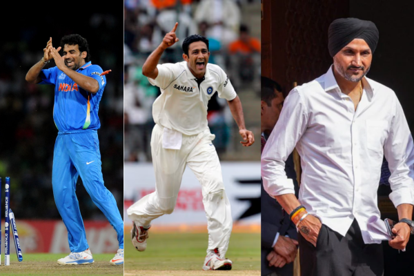 Zaheer Khan, Anil Kumble and Harbhajan Singh (Image credit Twitter - X)