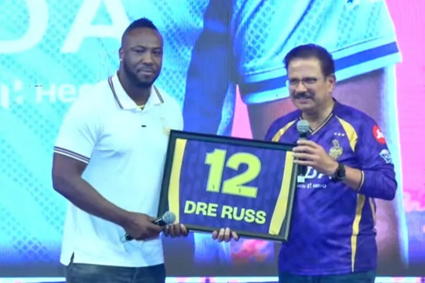 IPL 2026 KKR honour Andre Russell (Image credit Twitter - X) 