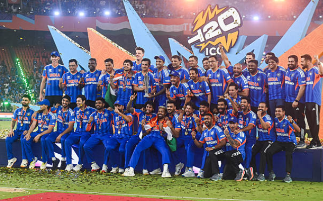 BCCI announces INR 131 crore reward for Team India after T20 World Cup 2026 win (image via getty)