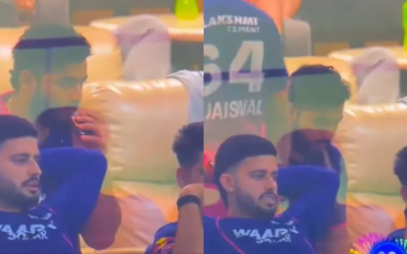 IPL 2026: RR captain Riyan Parag spotted vaping in dressing room during match vs PBKS (image via X)