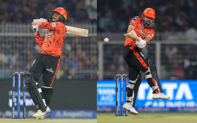 IPL 2026, KKR vs SRH: Abhishek Sharma (L) and Travis Head (R) (image via IPL/X)