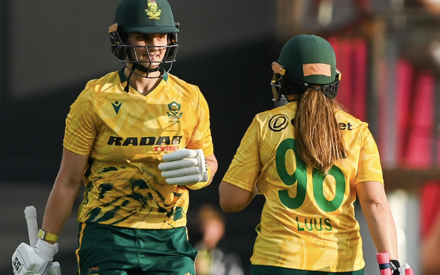SAW vs INDW, 2nd T20I: south africa beat india by 8 wickets (image via Proteas Women/X)