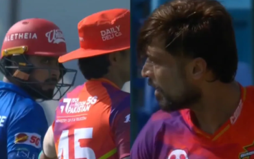 Mohammad Amir’s animated send-off irks Faheem Ashraf in PSL 2026 (image via X)