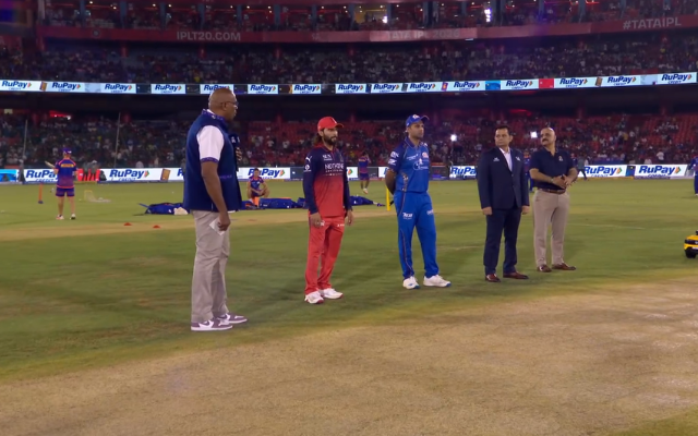 IPL 2026, RCB vs MI: RCB opted to bowl first (image via JioHotstar)