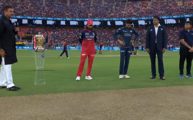 IPL 2026 RCB vs GT, Final: RCB opted to bowl first (image via JioHotstar)