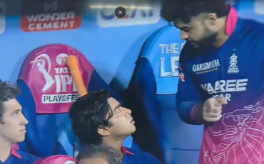 IPL 2026: Riyan Parag scolding Vaibhav Sooryavanshi (image via X)