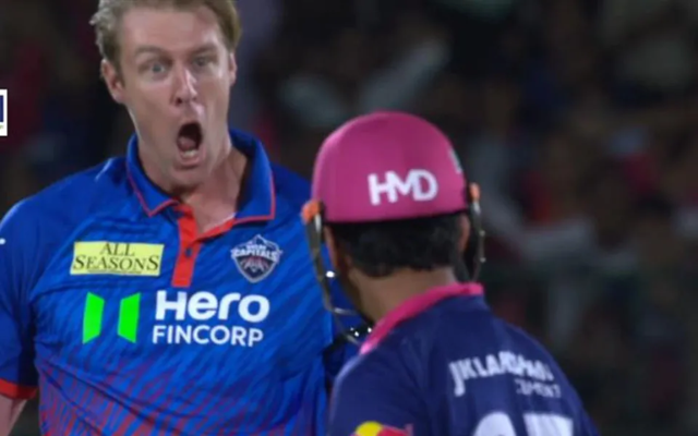 IPL 2026: Kyle Jamieson fires up with aggressive send-off after Sooryavanshi wicket (image via X)