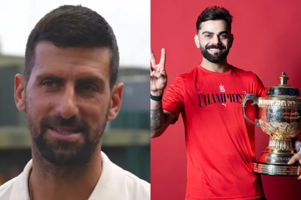 Novak Djokovic Virat Kohli (Image credit Twitter - X)