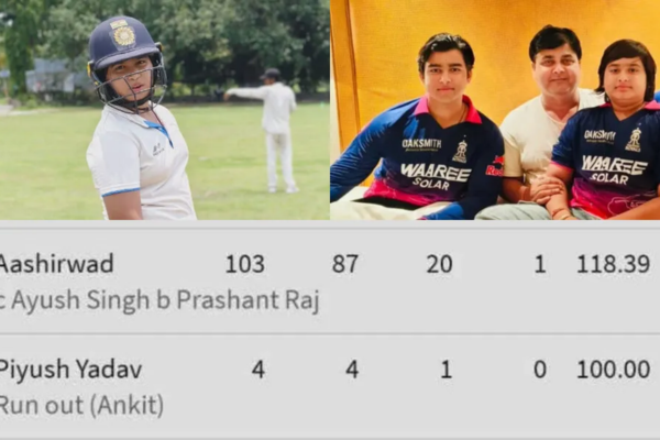 Vaibhav Sooryavanshi’s younger brother Aashirwad (Image credit Twitter - X)