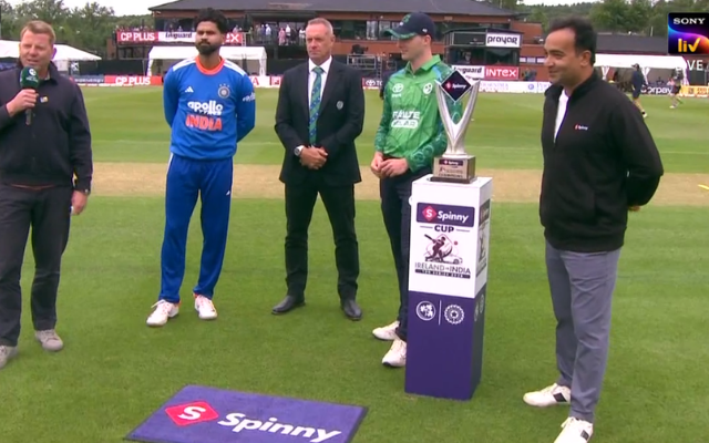 IRE vs IND, 2nd T20I: India opted to bowl first (image via SonyLiv)