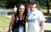 Nathan Smith shares insights on relationship with New Zealand women's team captain Melie Kerr (image via getty)