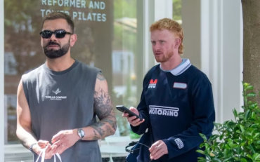 Virat Kohli meets RCB teammate Jordan Cox in London ahead of England Test debut (image via X)