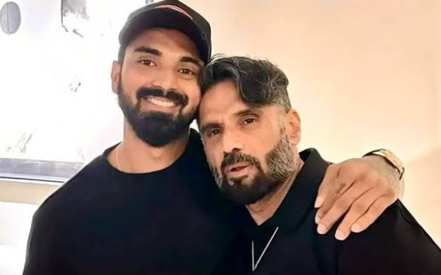 Suniel Shetty and KL Rahul (Image Credit- Twitter X)