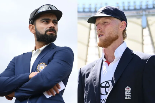 Ben Stokes vs Virat Kohli (Image credit Twitter - X)
