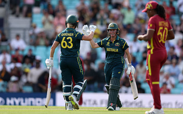 Women's T20 WC 2026, Semifinal 1: Gardner and Mooney Shine as Dominant Australia Crush West Indies to Reach Final (image via getty)