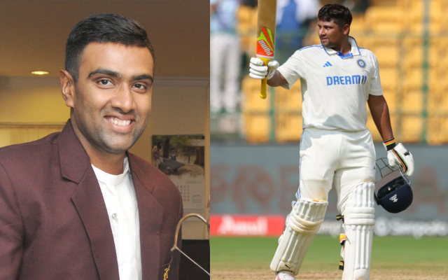 R Ashwin and Sarfaraz Khan (Image Credit- Twitter X)