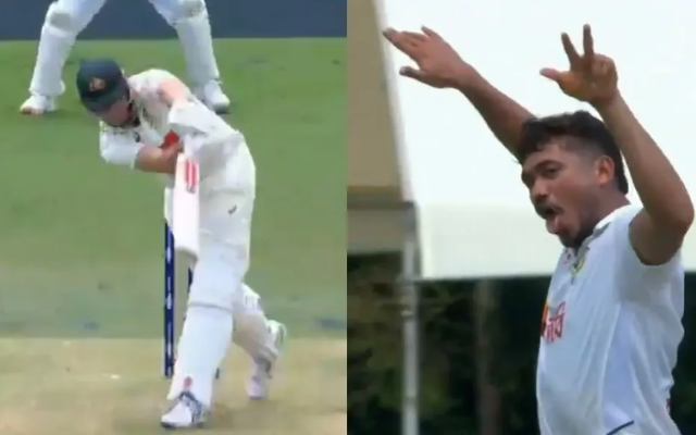 AUS vs BAN: Taskin Ahmed Pulls Off Unforgettable Celebration After Dismissing Cameron Green (image via X)