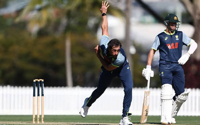 Mitchell Starc on Closing In on Dale Steyn & Kapil Dev’s Test Wicket Tally (image via getty)