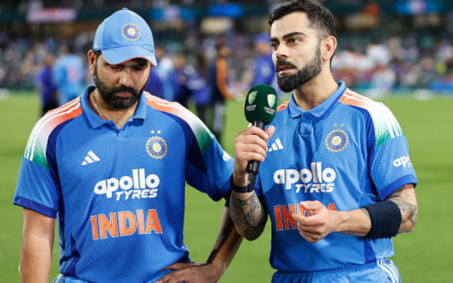 Ashish Nehra Weighs In on Rohit Sharma and Virat Kohli's 2027 World Cup Prospects (image via getty)