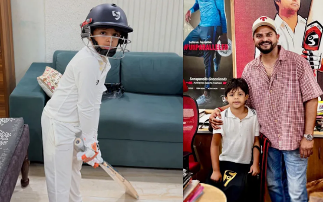 Suresh Raina Celebrates Son Rio’s First Steps in Cricket with Emotional Post (image via X)