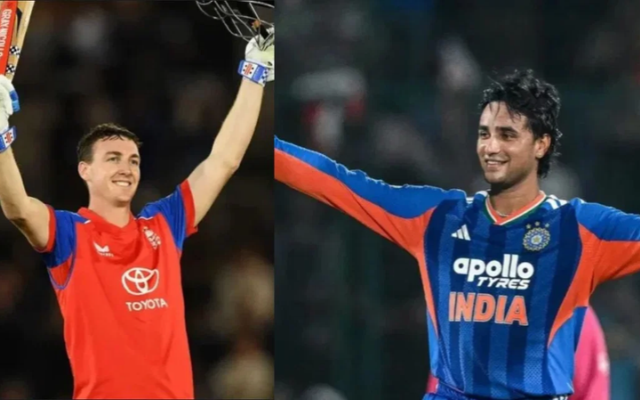 Harry Brook and Abhishek Sharma (Image Credit- Twitter X)