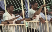 MS Dhoni Hilariously Declines Spinning Carnival Ride with Anant Ambani at Jamnagar Navratri (image via X)