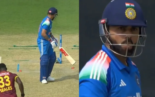 IND vs WI: Jayden Seales Stuns India as Virat Kohli Falls for a Golden Duck (image via JioHotstar)