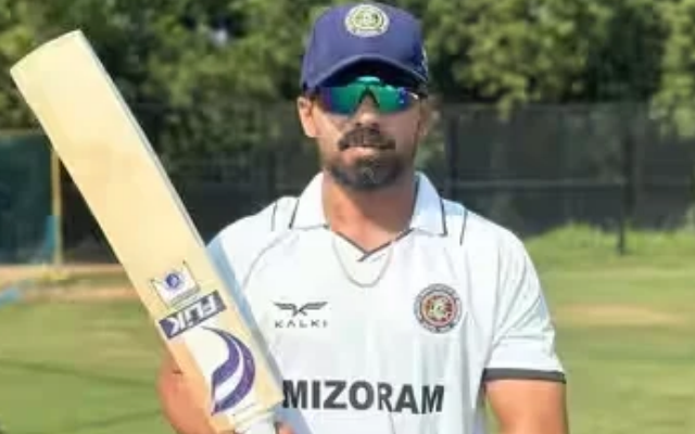 Mizoram's Chinmay Sutar Scripts History with Monumental 400 in Ranji Trophy (image via X)